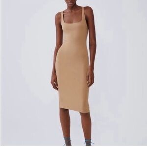 Zara Tan Sleeveless Dress